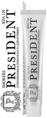 Зубная паста  PRESIDENT Smokers, 75мл